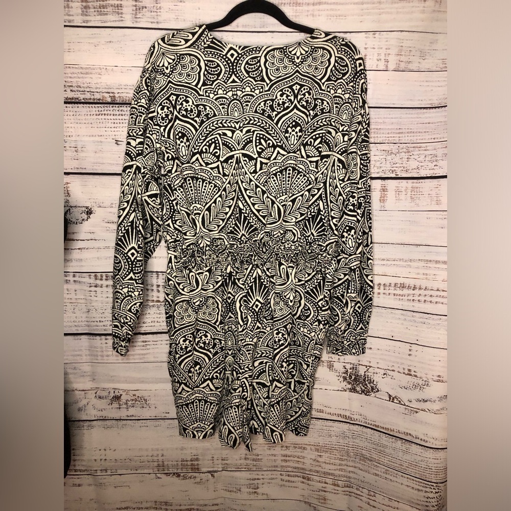 Cotton linen printed romper - Picture 6 of 13